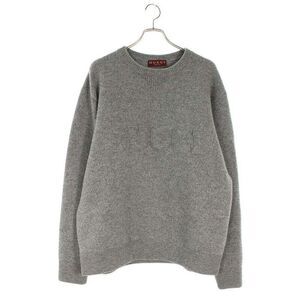 Gucci 25SS 811405 Xkeko Logo Wool Crew Neck Knit Men's S